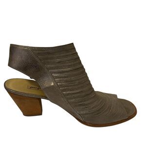 Paul Green Women Cayanne Bootie Sandal Sz UK 8.5 US 11 Peep Toe Block Heel